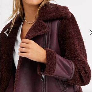 ASOS Sherpa Aviator Jacket (NWOT)
